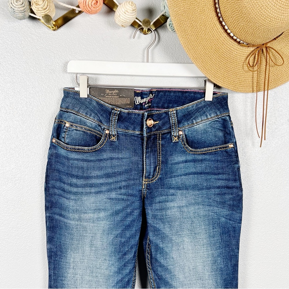 NWT Wrangler Retro Mae Mid-Rise Bootcut Jeans Size 7/8 x 30 - Picture 3 of 12